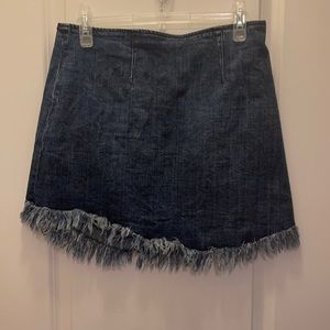 Kylie and Kendall asymmetric denim skirt